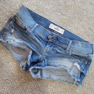 Hollister OG Light Blue Distressed Jean Shorts Size 5